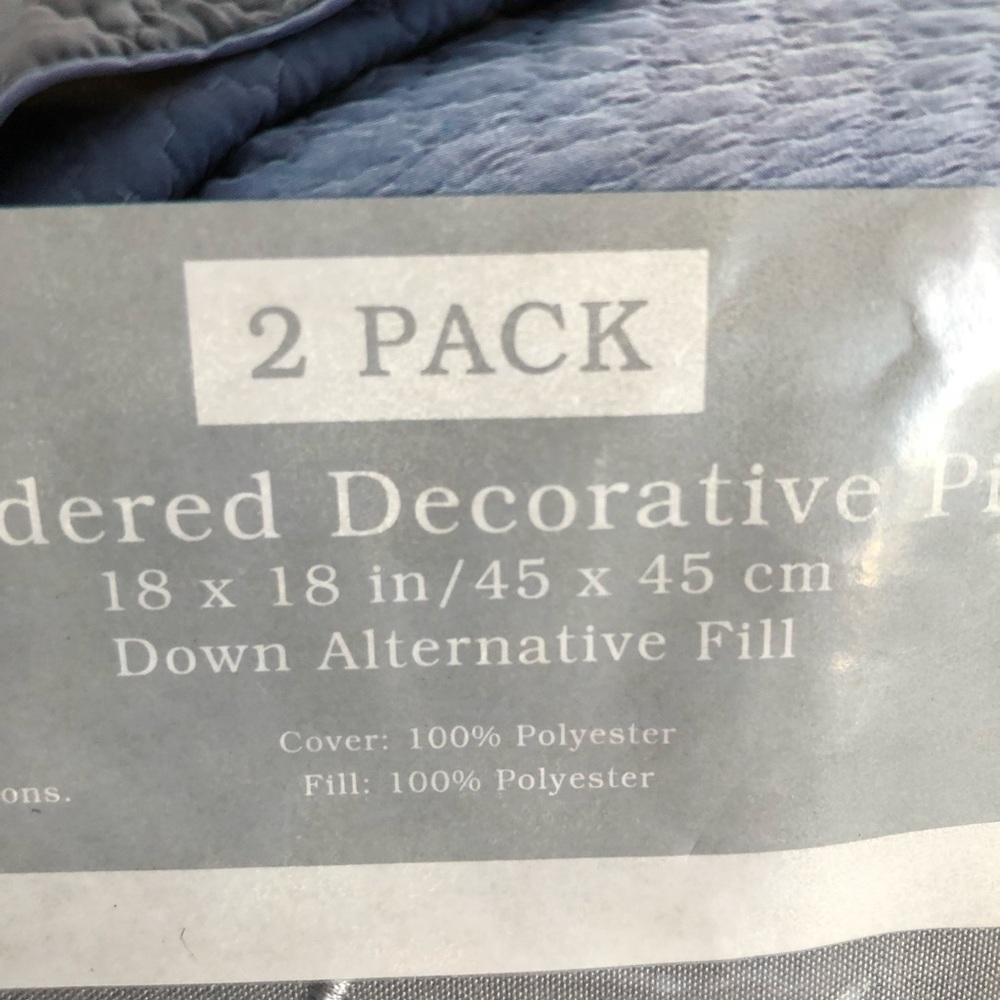 2 Pack Bella Russo Embroidered Decorative Accent Pillows - Picture 5 of 11